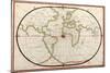 Map of the World, 1590-Science Source-Mounted Giclee Print