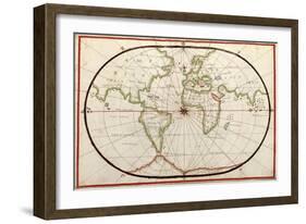 Map of the World, 1590-Science Source-Framed Giclee Print