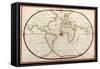 Map of the World, 1590-Science Source-Framed Stretched Canvas