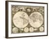 Map of the World, 1660-Science Source-Framed Giclee Print