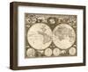 Map of the World, 1660-Science Source-Framed Giclee Print