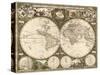 Map of the World, 1660-Science Source-Stretched Canvas