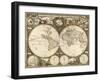 Map of the World, 1660-Science Source-Framed Giclee Print