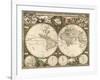 Map of the World, 1660-Science Source-Framed Giclee Print