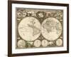 Map of the World, 1660-Science Source-Framed Giclee Print