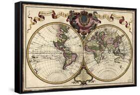 Map of the World, 1720-Library of Congress-Framed Stretched Canvas