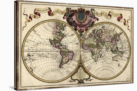 Map of the World, 1720-Library of Congress-Stretched Canvas