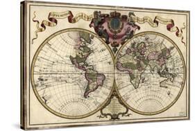 Map of the World, 1720-Library of Congress-Stretched Canvas