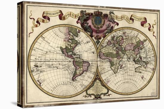 Map of the World, 1720-Science Source-Stretched Canvas