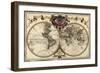 Map of the World, 1720-Science Source-Framed Premium Giclee Print