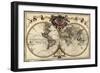 Map of the World, 1720-Science Source-Framed Premium Giclee Print