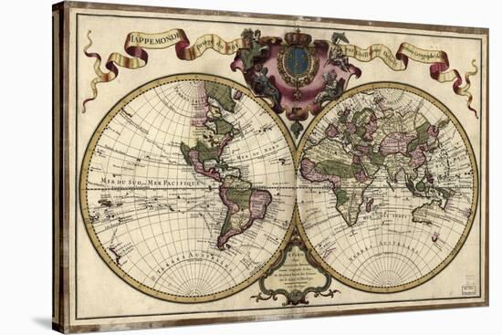 Map of the World, 1720-Science Source-Stretched Canvas