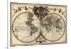 Map of the World, 1720-Science Source-Framed Giclee Print