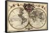 Map of the World, 1720-Science Source-Framed Stretched Canvas