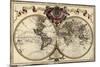 Map of the World, 1720-Science Source-Mounted Giclee Print