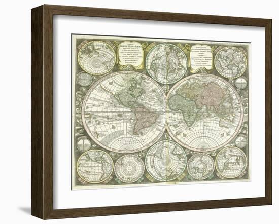 Map of the World, 1744-Georg Matthäus Seutter-Framed Giclee Print