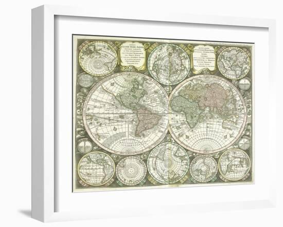 Map of the World, 1744-Georg Matthäus Seutter-Framed Giclee Print