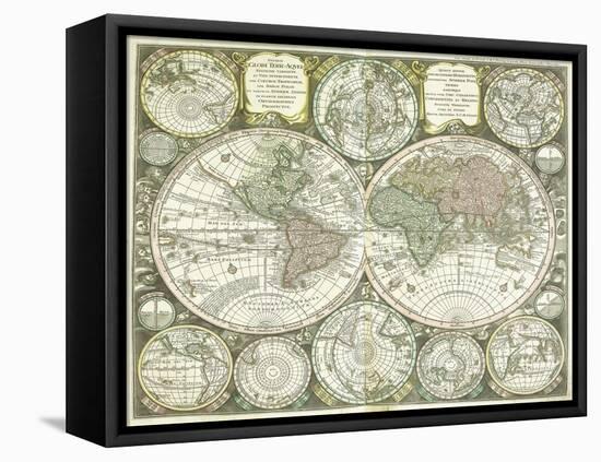 Map of the World, 1744-Georg Matthäus Seutter-Framed Stretched Canvas