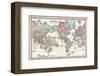 Map of the World 1855-Colton Wiki Common-Framed Premium Giclee Print