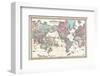 Map of the World 1855-Colton Wiki Common-Framed Premium Giclee Print
