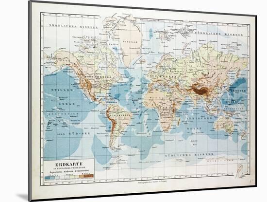 Map of the World 1899-null-Mounted Giclee Print