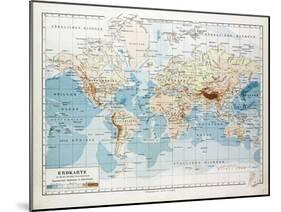 Map of the World 1899-null-Mounted Giclee Print