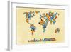 Map of the World 1998 3-Mark Ashkenazi-Framed Giclee Print