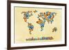 Map of the World 1998 3-Mark Ashkenazi-Framed Giclee Print