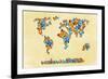 Map of the World 1998 3-Mark Ashkenazi-Framed Giclee Print