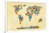 Map of the World 1998 3-Mark Ashkenazi-Framed Giclee Print