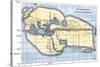 Map of the World According to Ancient Greek Geographer Eratosthenes-null-Stretched Canvas