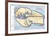 Map of the World According to Ancient Greek Geographer Eratosthenes-null-Framed Giclee Print