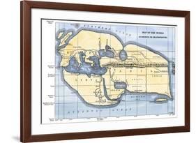 Map of the World According to Ancient Greek Geographer Eratosthenes-null-Framed Giclee Print