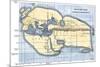 Map of the World According to Ancient Greek Geographer Eratosthenes-null-Mounted Giclee Print