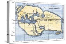 Map of the World According to Ancient Greek Geographer Eratosthenes-null-Stretched Canvas