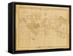 Map of the World, Atlantis in It's Decadence, Published by the Theosophical Publishing Company-null-Framed Stretched Canvas