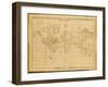 Map of the World, Atlantis in It's Decadence, Published by the Theosophical Publishing Company-null-Framed Giclee Print