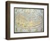 Map of the World, Based on Descriptions and Co-ordinates Given in 'Geographia'-Ptolemy-Framed Giclee Print