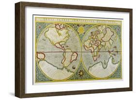 Map of the World by Gerhard Mercator-null-Framed Art Print