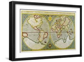 Map of the World by Gerhard Mercator-null-Framed Art Print