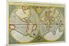 Map of the World by Gerhard Mercator-null-Mounted Art Print