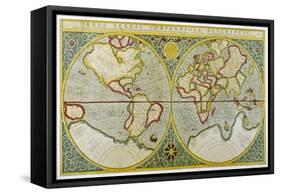 Map of the World by Gerhard Mercator-null-Framed Stretched Canvas