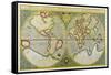 Map of the World by Gerhard Mercator-null-Framed Stretched Canvas