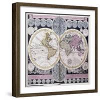 Map of the World, C.1717-null-Framed Giclee Print