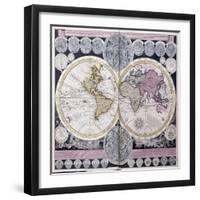 Map of the World, C.1717-null-Framed Giclee Print