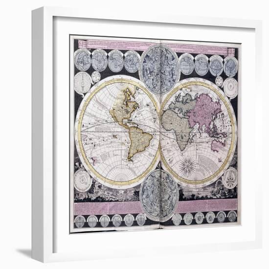 Map of the World, C.1717-null-Framed Giclee Print