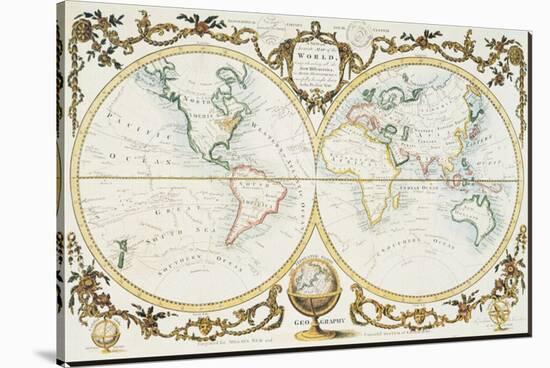 Map of the World, c.1770-null-Stretched Canvas