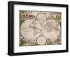 Map of the World, circa 1680-Frederick de Wit-Framed Giclee Print