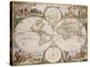 Map of the World, circa 1680-Frederick de Wit-Stretched Canvas