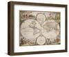 Map of the World, circa 1680-Frederick de Wit-Framed Premium Giclee Print